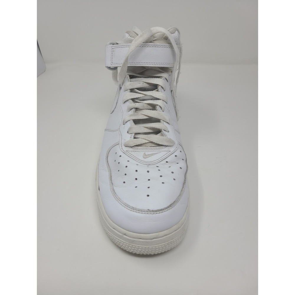 Nike Air Force 1 Mid White 07 Size 11 Men's Triple White - Picture 2 of 16